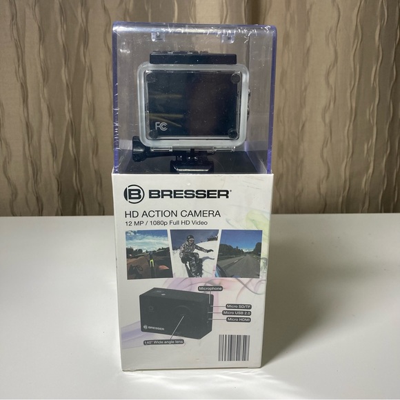Bresser HD Action Camera 1080P Full HD Camera, Waterproof Case, Memory Card NIB! - Picture 2 of 14